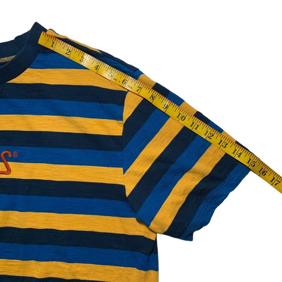 Vintage Guess | Men | 90s Crew Neck Embroidered Stripe Tee | Size Medium - Picture 5 of 10
